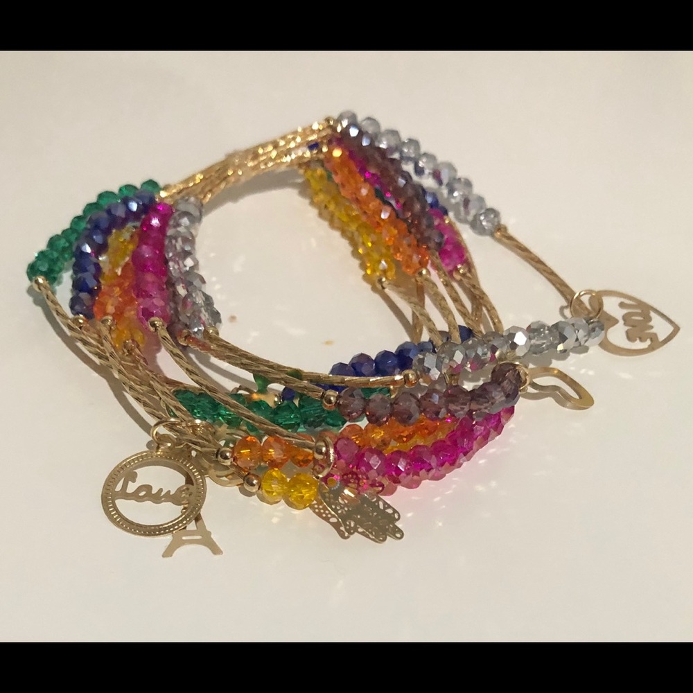 Crystal 18 k goldplated bracelet